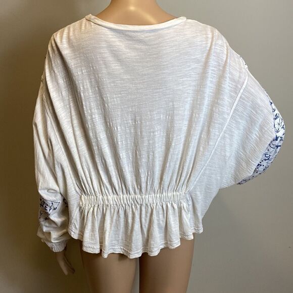 Vintage Savannah Bohemian Cotton Blend Batwing Sleeve Top size S - Picture 5 of 8